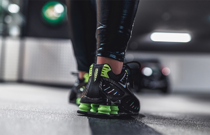 Nike Shox Enigma Black Green CK2084-002 on foot 02