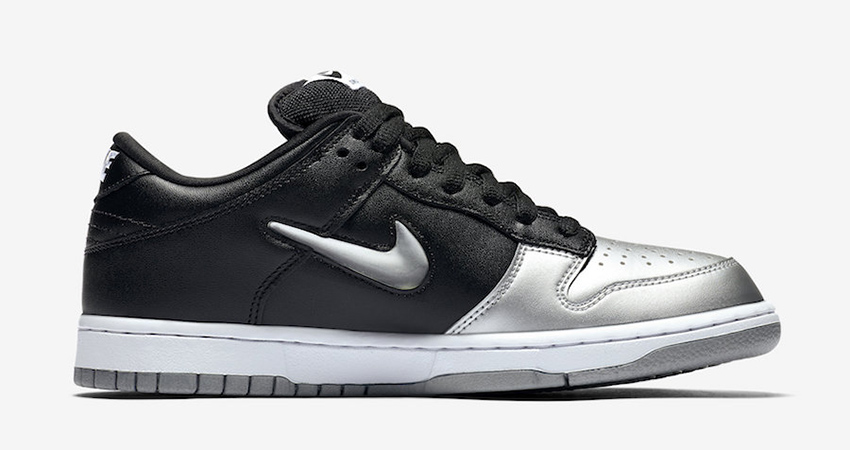 Official Look At The Supreme Nike SB Dunk Low Black Metallic Silver 02
