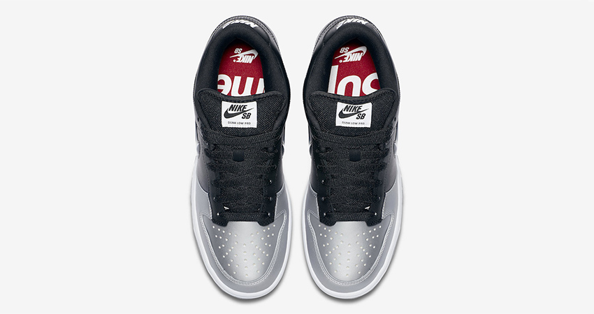 Official Look At The Supreme Nike SB Dunk Low Black Metallic Silver 03