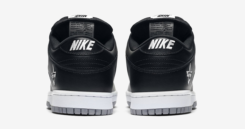 Official Look At The Supreme Nike SB Dunk Low Black Metallic Silver ...