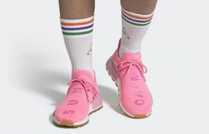 Pharrell adidas NMD Hu Gum Pack Pink EG7740 on foot 01