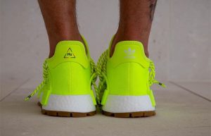 Pharrell adidas NMD Hu Proud Yellow EF2335 on foot 03