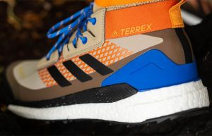 adidas Terrex Free Hiker GTX Brown EG1693 on foot 02