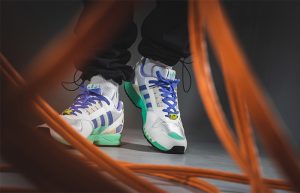 adidas ZX 7000 30 Years Of Torsion White Green FU8404 on foot 01