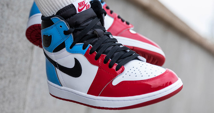 baby blue and red jordan 1