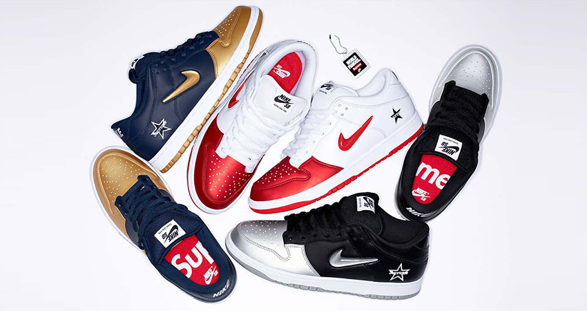 Finally Supreme UnveilsAll Three Pieces Of Nike SB Dunk Low Collaboration