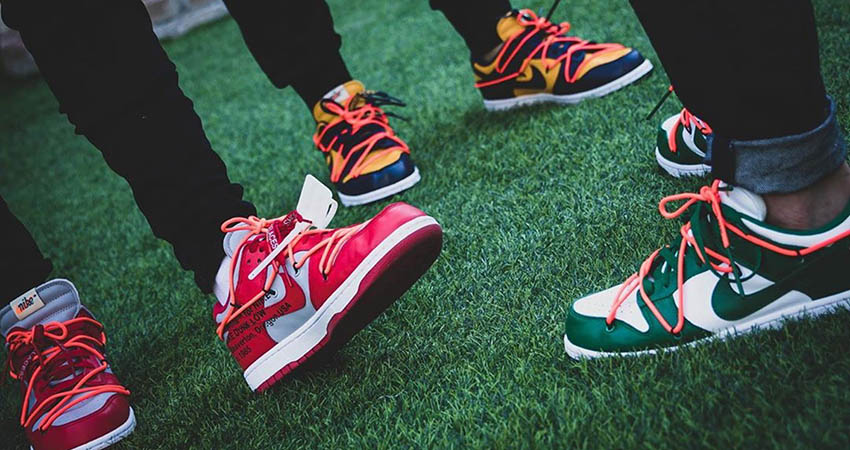 Have An Exclusive Look At The Upcoming Off-White Nike Dunk Low Pack Colorways