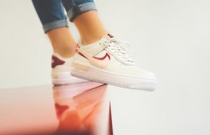 Nike Air Force 1 Shadow White Red CI0919-003 on foot 01