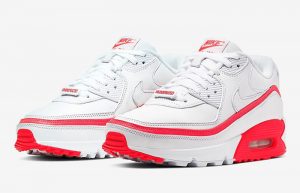 UNDEFEATED Nike Air Max 90 Red White CJ7197-103 02