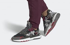 White Mountaineering adidas Nite Jogger Black Grey EG1686 on foot 01