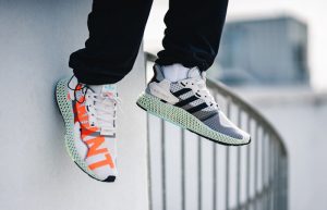 adidas ZX 4000 4D I Want I Can Bright Cyan EF9624 on foot 01