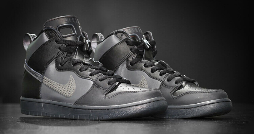 Detailed Look At The FPAR Nike SB Dunk High Black 02