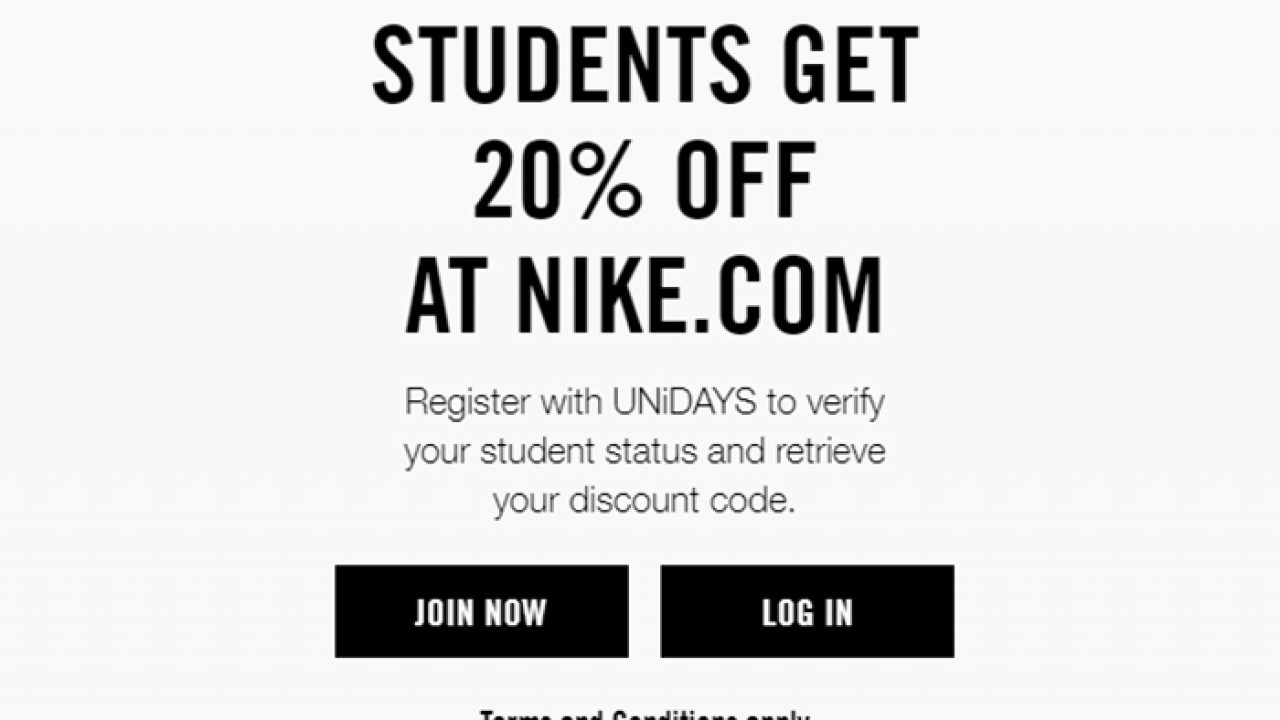 does nike have student discount