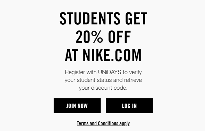 nike students discount 
