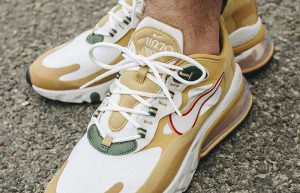 Nike Air Max 270 React Gold White AO4971-700 on foot 02