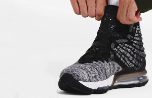 Nike LeBron 17 Black BQ3177-002 on foot 02