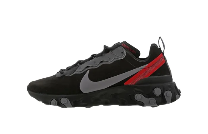 Nike react element store 55 black red