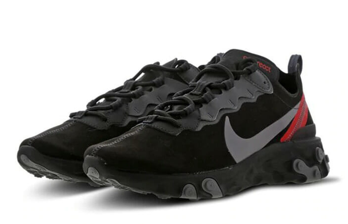 Nike React Element 55 Black Red CQ6366-001 02
