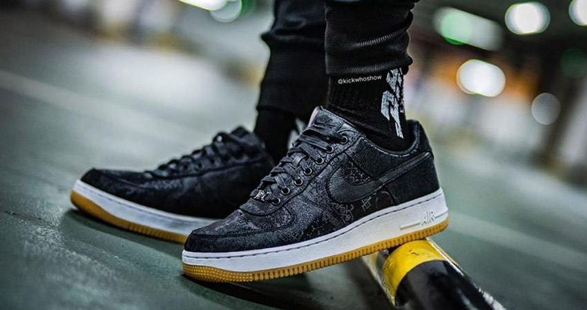 On Foot Look At The Fragment CLOT Nike Air Force 1 ‘Black’