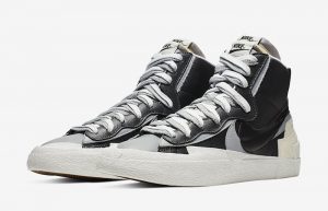Sacai Nike Blazer Mid Black Grey BV0072-002 02