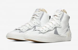Sacai Nike Blazer Mid White Grey BV0072-100 05