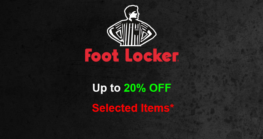 Footlocker Giving You Upto 20% On These Selected Items!!