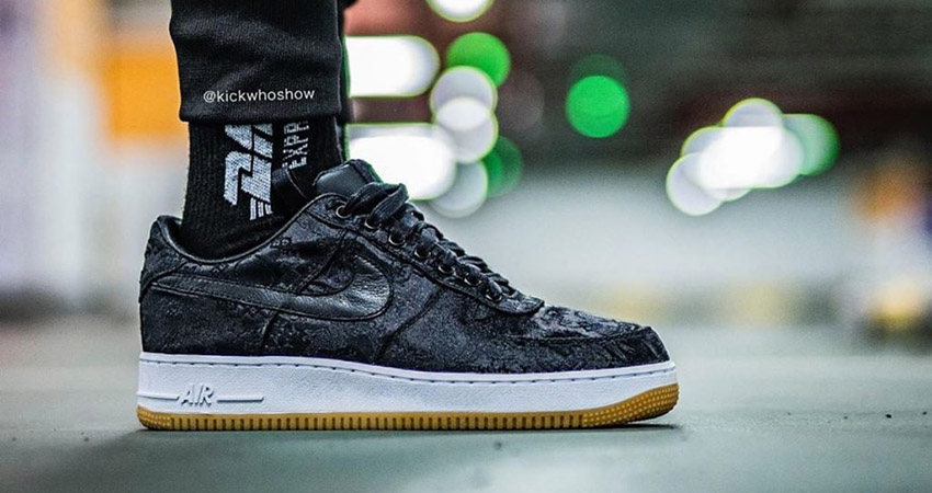 Fragment, CLOT And Nike Teamed Up For The Air Force 1 Black Silk 01