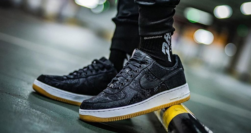 Fragment, CLOT And Nike Teamed Up For The Air Force 1 Black Silk 02