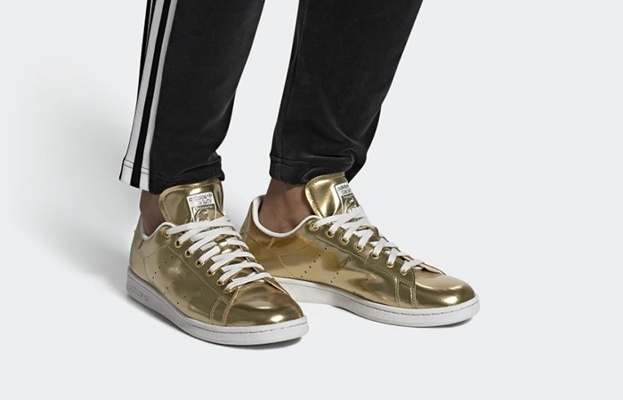 adidas stan smith metallic gold