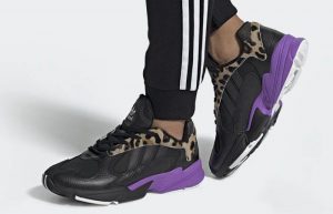adidas Yung-1 Black Purple FV6447 on foot 01