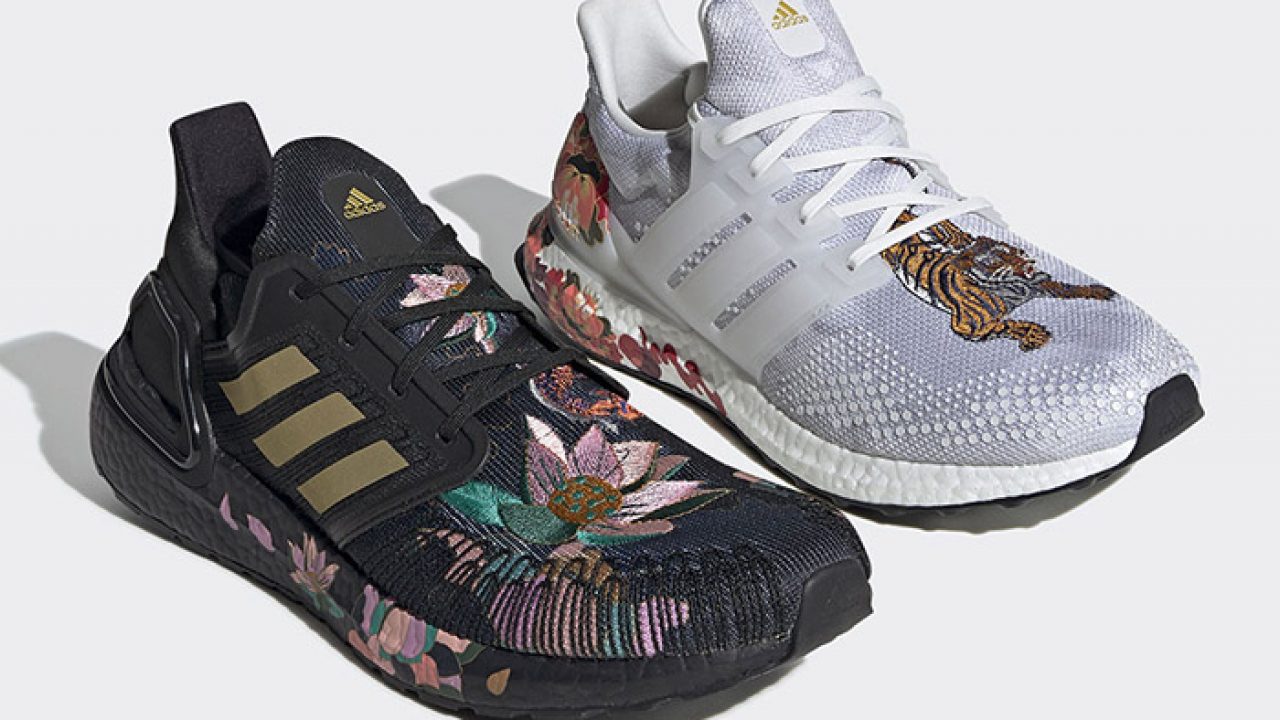 adidas flower embroidered shoes
