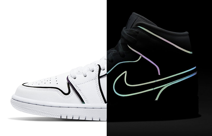 Air Jordan 1 Mid SE Pack Features With Reflective Border