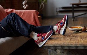 END. New Balance M997 Persian Rug Red M997END on foot 02
