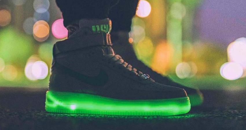 First Look At The RSVP Gallery Nike Air Force 1 High Green Volt 01