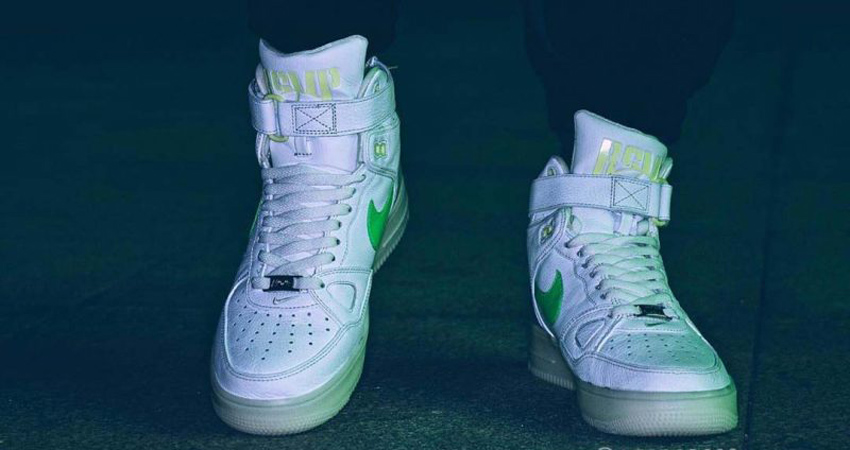 First Look At The RSVP Gallery Nike Air Force 1 High Green Volt 02