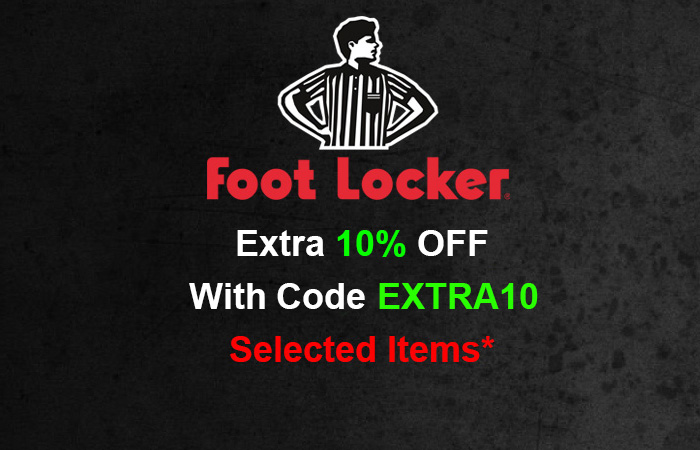 Get Extra 10% Off And Celebrate Footlocker's Cyber Monday Sale!!