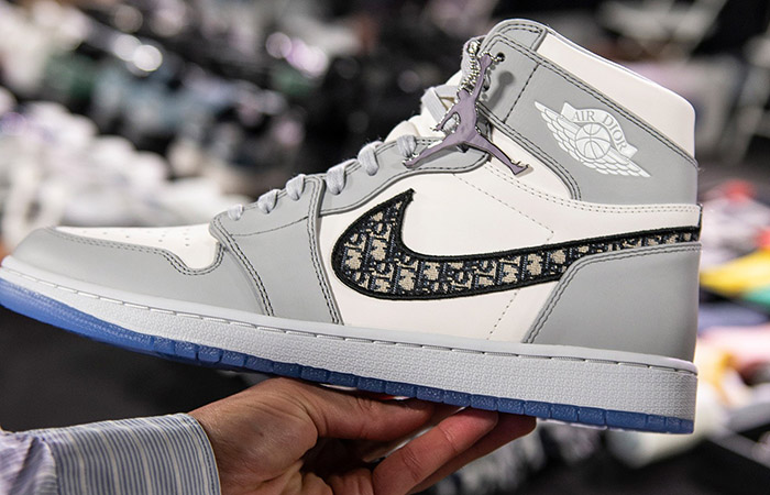 Here Is The First Look At The Dior Air Jordan 1 High Grey White