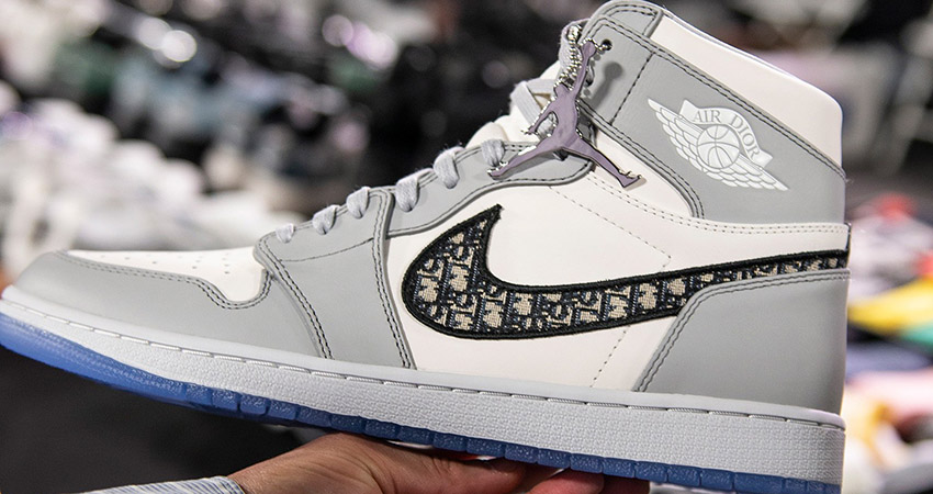 Here Is The First Look At The Dior Air Jordan 1 High Grey White - Fastsole