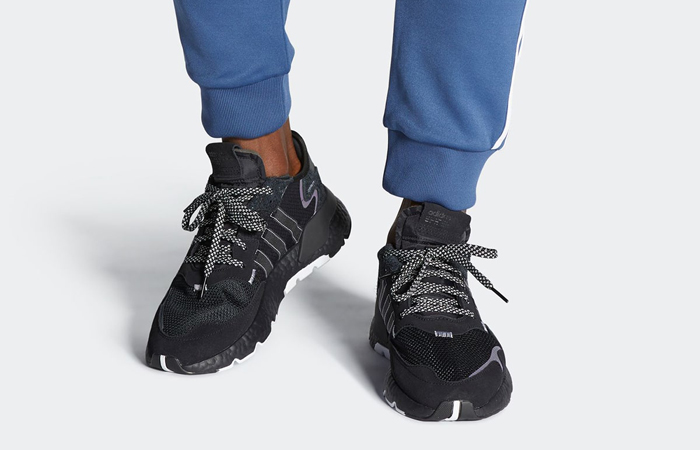 adidas Nite Jogger Carbon Black FV8027 on foot 01