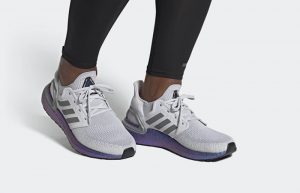 adidas Ultraboost 20 Grey Three EG0755 on foot 01