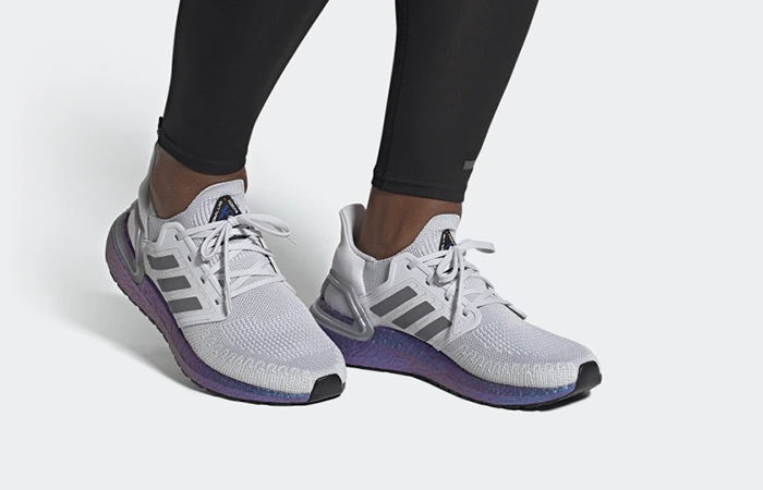 adidas ultra boost on feet grey
