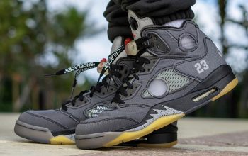 Closer Look At The The Off-White Air Jordan 5 Black Grey - Fastsole