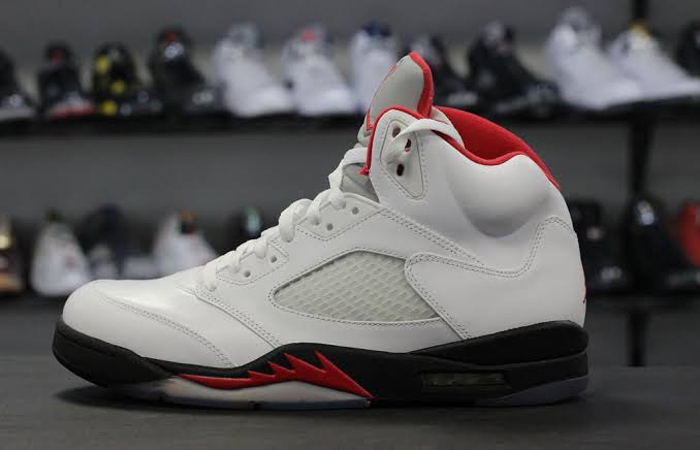 First Look At The Nike Air Jordan 5 OG Fire Red Silver Tongue