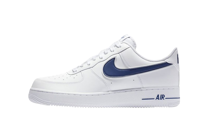 nike air force 1 white and navy blue