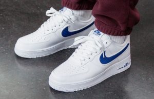 Nike Air Force 1 07 White Navy AO2423-103 on foot 01