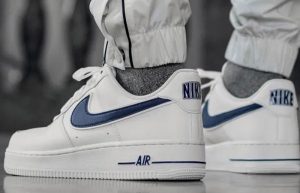 Nike Air Force 1 07 White Navy AO2423-103 on foot 03