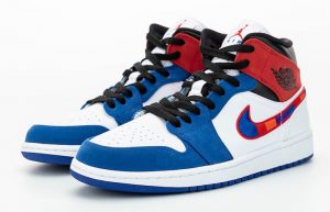 Nike Air Jordan 1 Mid Blue Red 852542-146 02