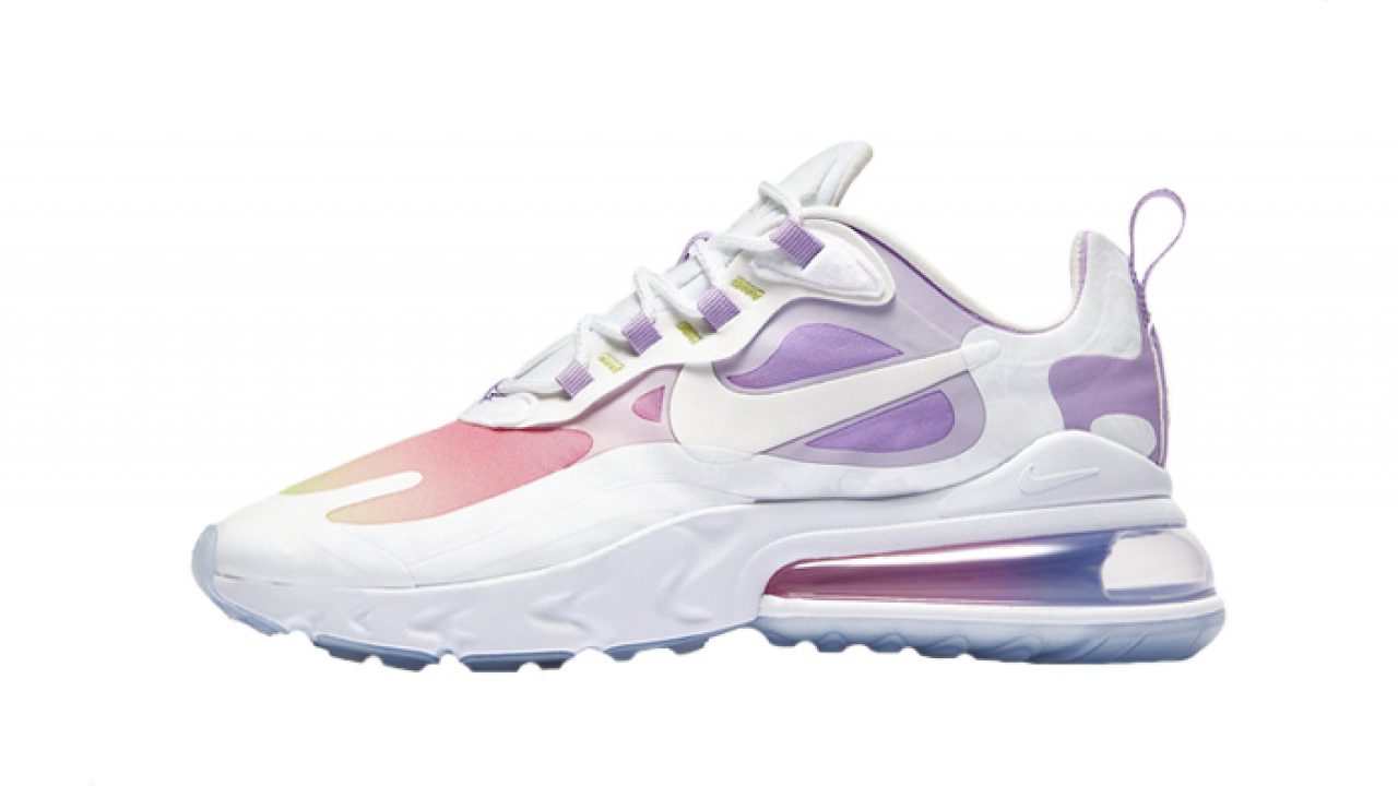 Purple nike air store max 270 react