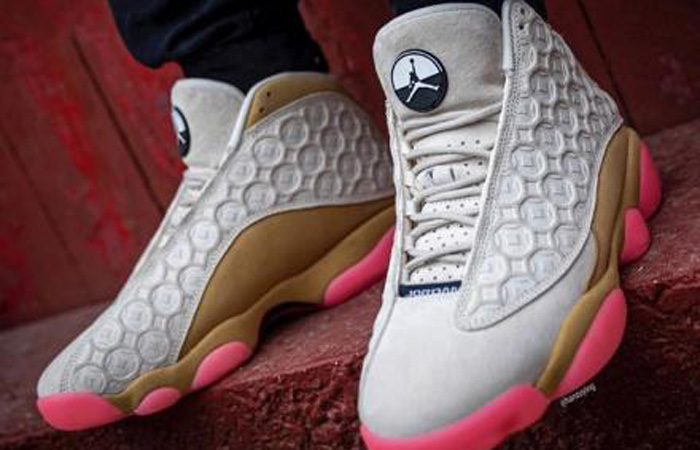 Nike Jordan 13 Cny Day Cream Pink CW4409-100 on foot 01