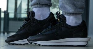 On Foot Look At The sacai Nike LDWaffle Black Nylon